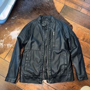 faux leather jacket
